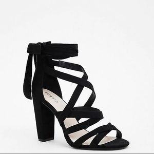 Torrid strappy lace up heels